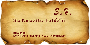 Stefanovits Helén névjegykártya
